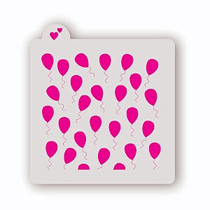 Estêncil Fundo Balões