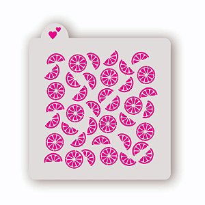 Estêncil Fundo laranjas