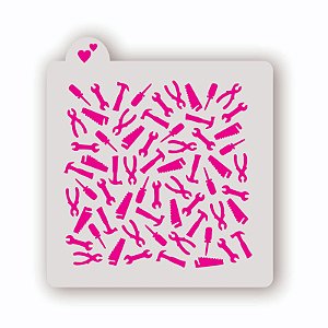 Estêncil Fundo Ferramentas