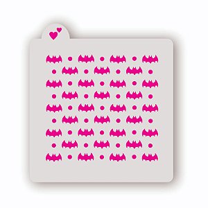 Estêncil Fundo Morcego