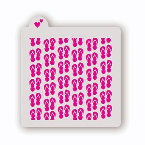 Estêncil Fundo Chinelinhos