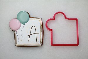 Cotador de Biscoito Moldura Balão de Aniversário