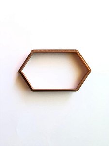 Cortador de bolacha moldura hexagonal reta