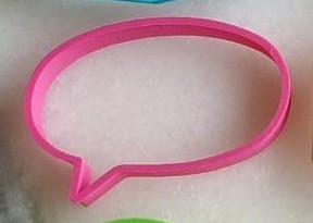 Cortador de bolacha balão de fala