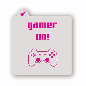 Estêncil Gamer on com Controle