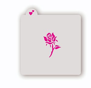Estêncil Rosa Simples