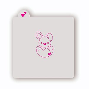 Estêncil Coelho na Casca