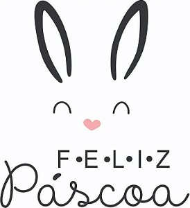 Estêncil Feliz Páscoa com Rostinho