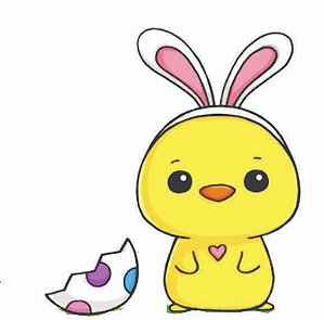 Estêncil Pintinho com Casca de Ovo