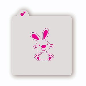 Estêncil Coelho Sentado