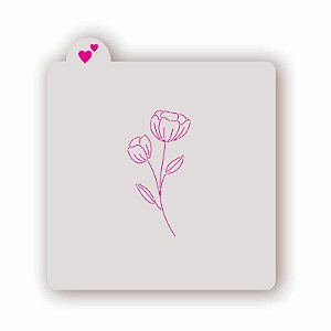 Estêncil Flor A