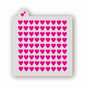 Estêncil Fundo Corações