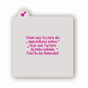 Estêncil Frase Dia dos Namorados