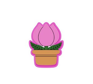 Cortador de bolacha tulipa vaso