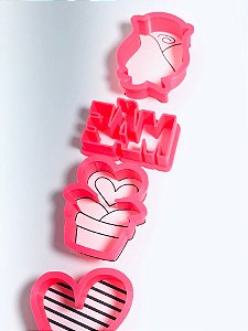 Kit cortador de bolacha reguinha mães