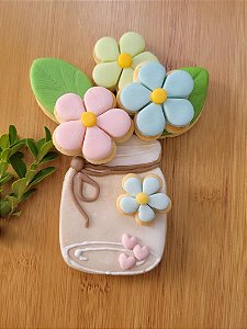 Kit Cortador Pote com flores