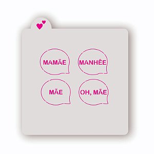 Estêncil Mãe quadrinhos