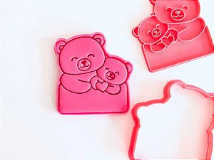 Cortador e carimbo Mamãe Urso