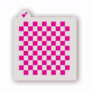 Estêncil Fundo Xadrez