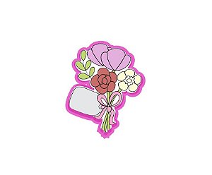 Cortador de biscoito Buquê com tag