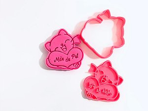 Cortador e Carimbo Mãe de Pet - Gato