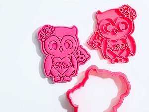 Cortador e carimbo Mãe Coruja