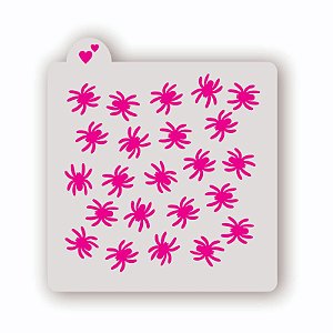 Estêncil Fundo Aranhas