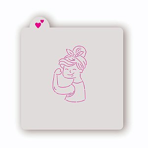 Estêncil Mamãe Forte