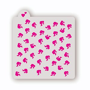 Estêncil Fundo Barbie misturado