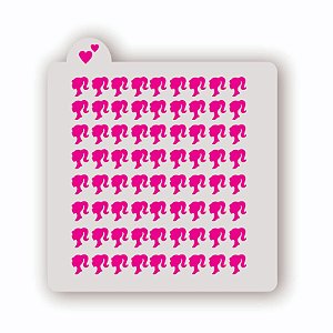 Estêncil Fundo Barbie Alinhado