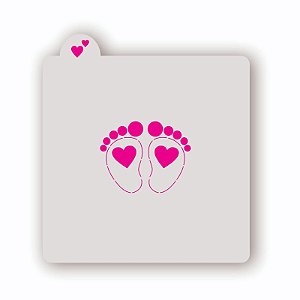 Estêncil Pézinho de bebê