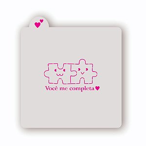 Estêncil Você me completa