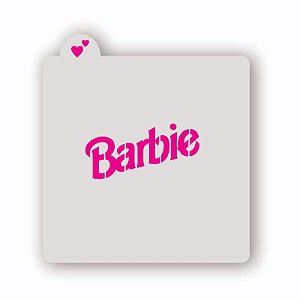 Estêncil Escrito Barbie