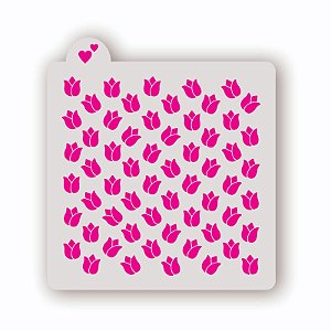 Estêncil Fundo Rosas