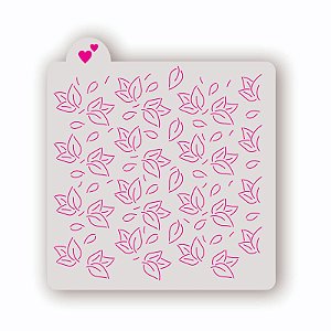 Estêncil Fundo Folhas