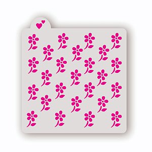 Estêncil Fundo Florzinhas