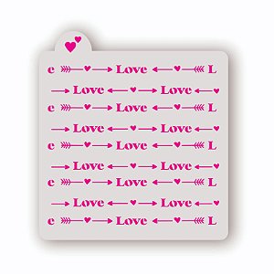 Estêncil Fundo Love