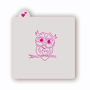 Estêncil Corujinha A