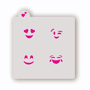 Estêncil Carinha Emojis