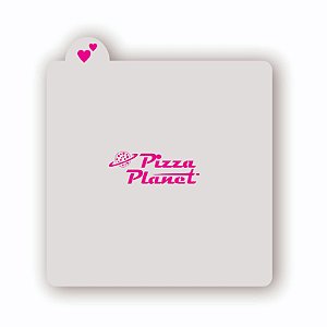 Estêncil Escrito Pizza Planet
