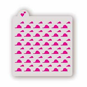 Estêncil Fundo Toy Story Nuvens