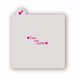 Estêncil Feito com Carinho
