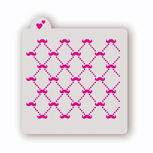 Estêncil Fundo Bigodinhos A