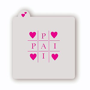 Estêncil Jogo da Velha Pai