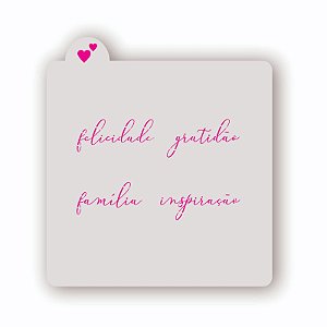 Estêncil Palavra Inspirações