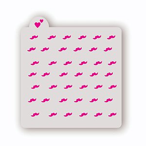 Estêncil Fundo Bigodinhos