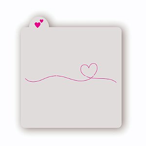 Estêncil Linha Coração