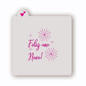 Estêncil Feliz Ano Novo A