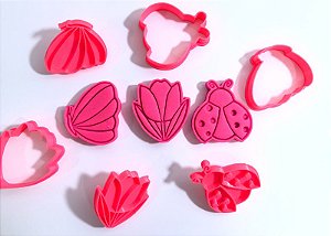 Kit de Cortadores de Biscoito Jardim 2