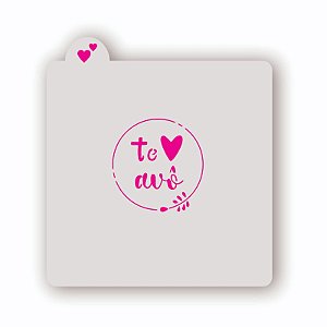 Estêncil Te Coração Vô